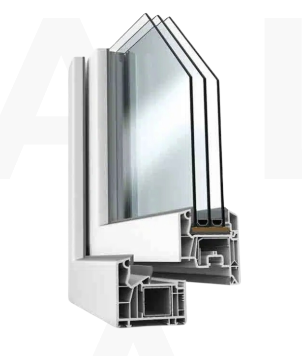 Detalle de ventana de PVC